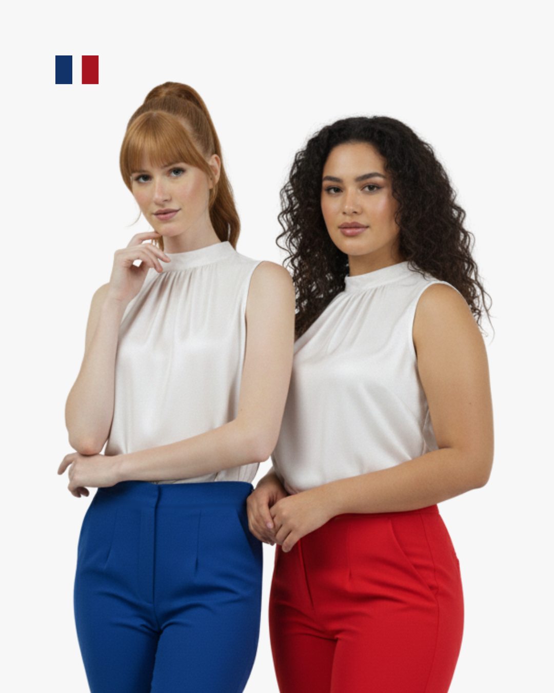 Straight Pants - Silueta ajustada tiro alto con bota recta