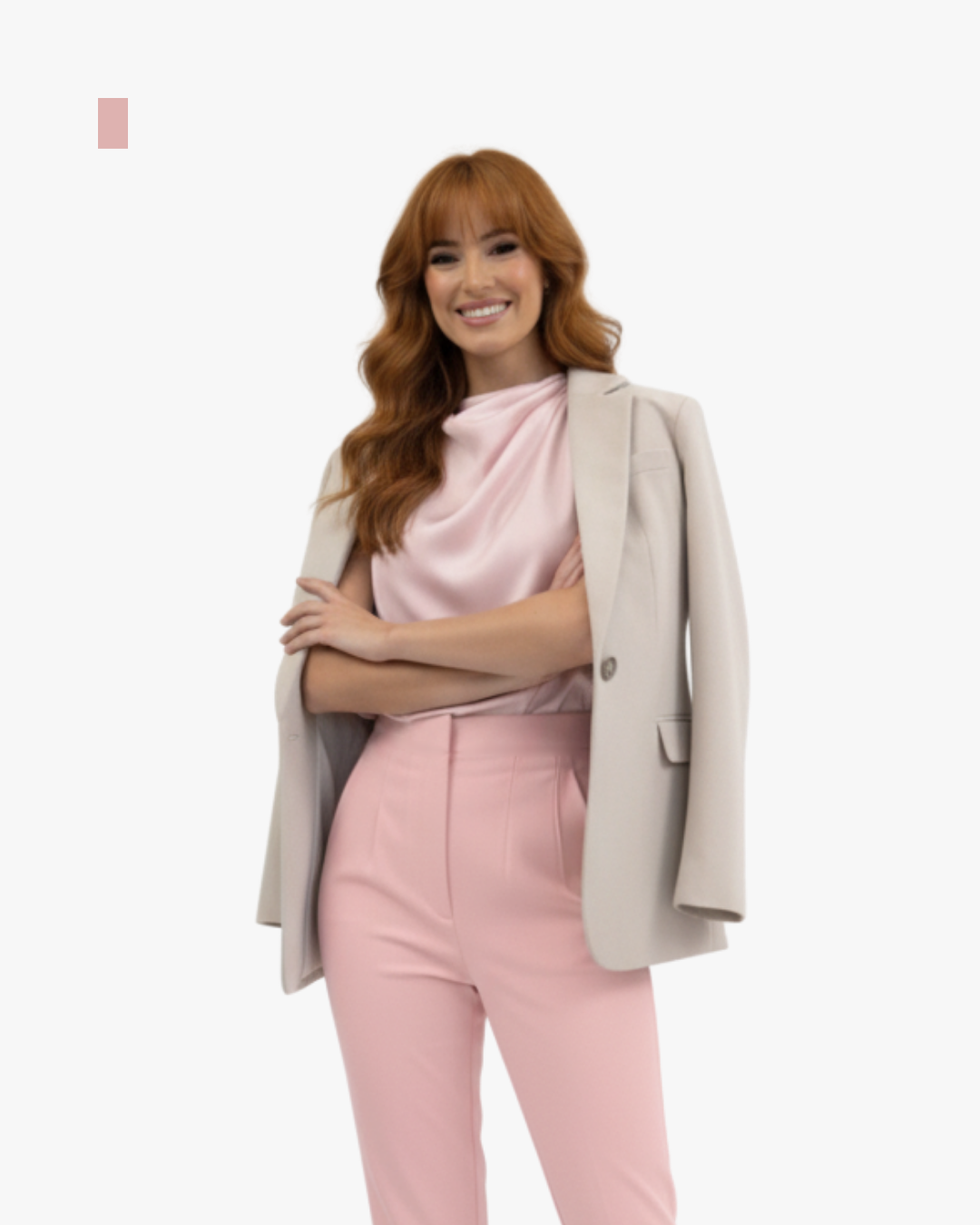 Straight Pants - Silueta ajustada tiro alto con bota recta