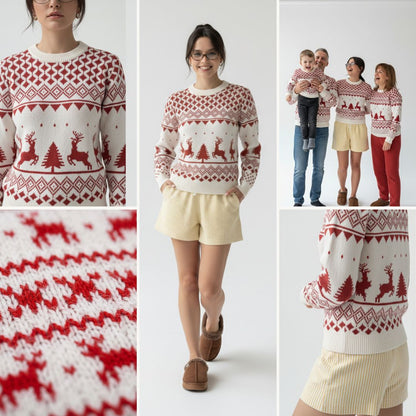 Suéter Navideño Familiar – Christmas Sweater para Parejas, Niños y Mascotas