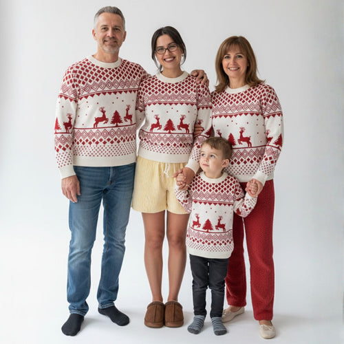 Suéter Navideño Familiar – Christmas Sweater para Parejas, Niños y Mascotas