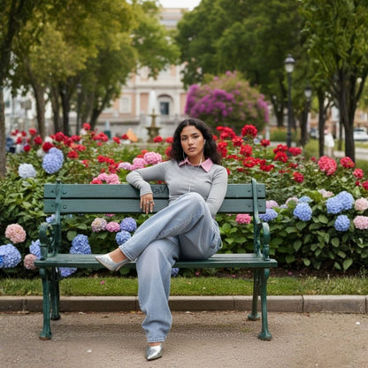 Jean Baggy Bruma  con Riata Lateral y Corte Amplio