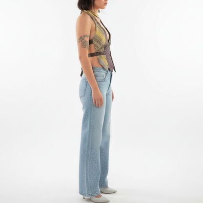 Jeans Oversize Brillantes 70s Style – Pantalón Bota Ancha