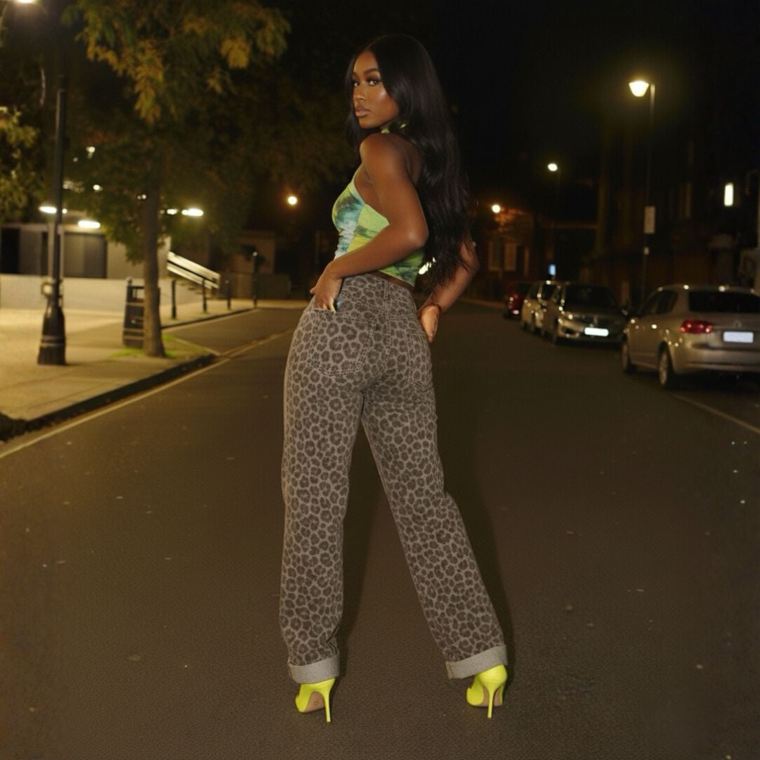 Pantalón Oversize Animal Print Leopardo