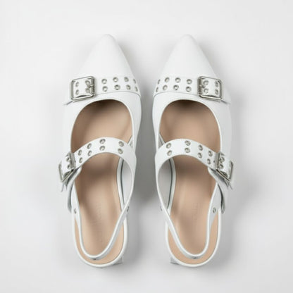 Baletas Chic de Cuero Vegano Punta Fina