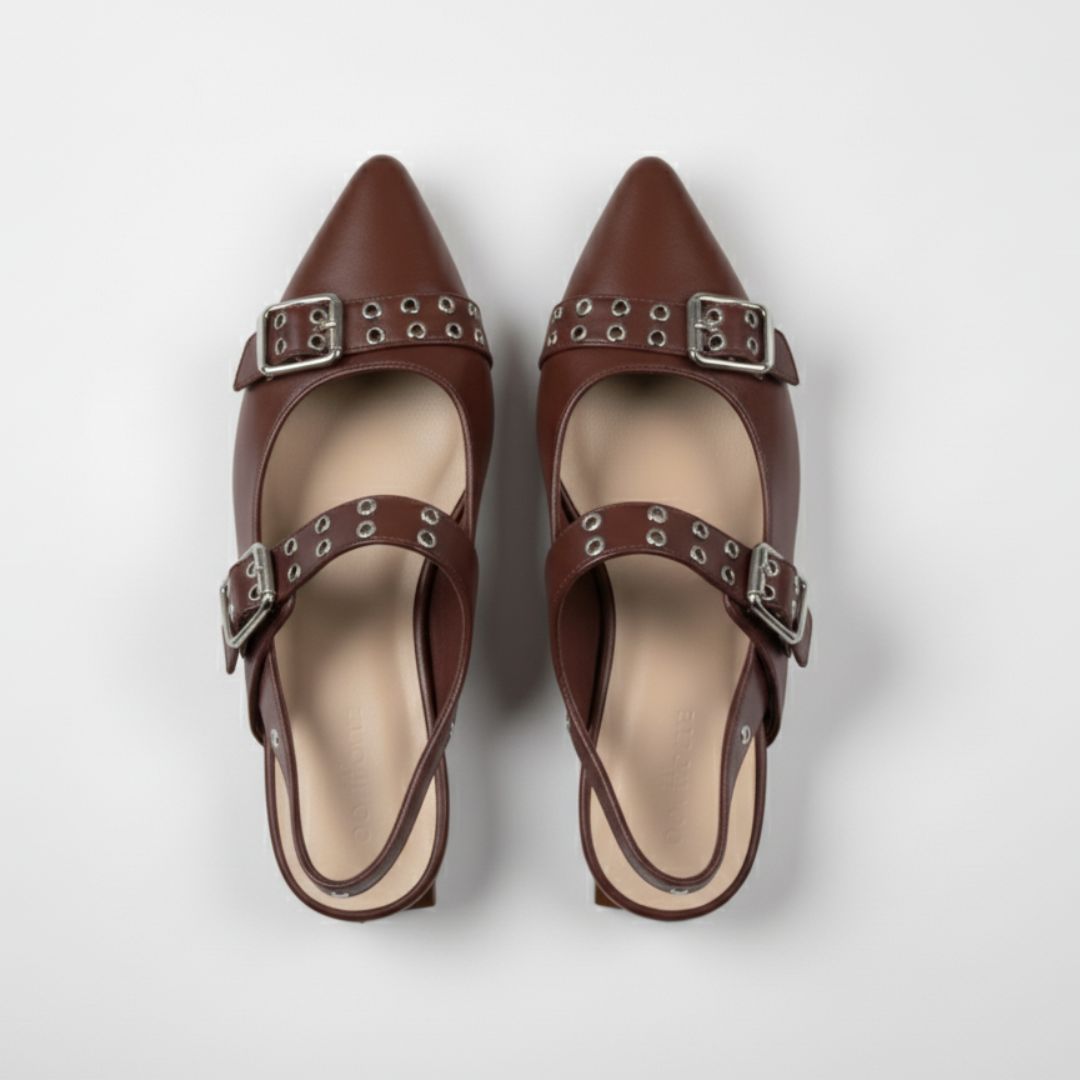 Baletas Chic de Cuero Vegano Punta Fina